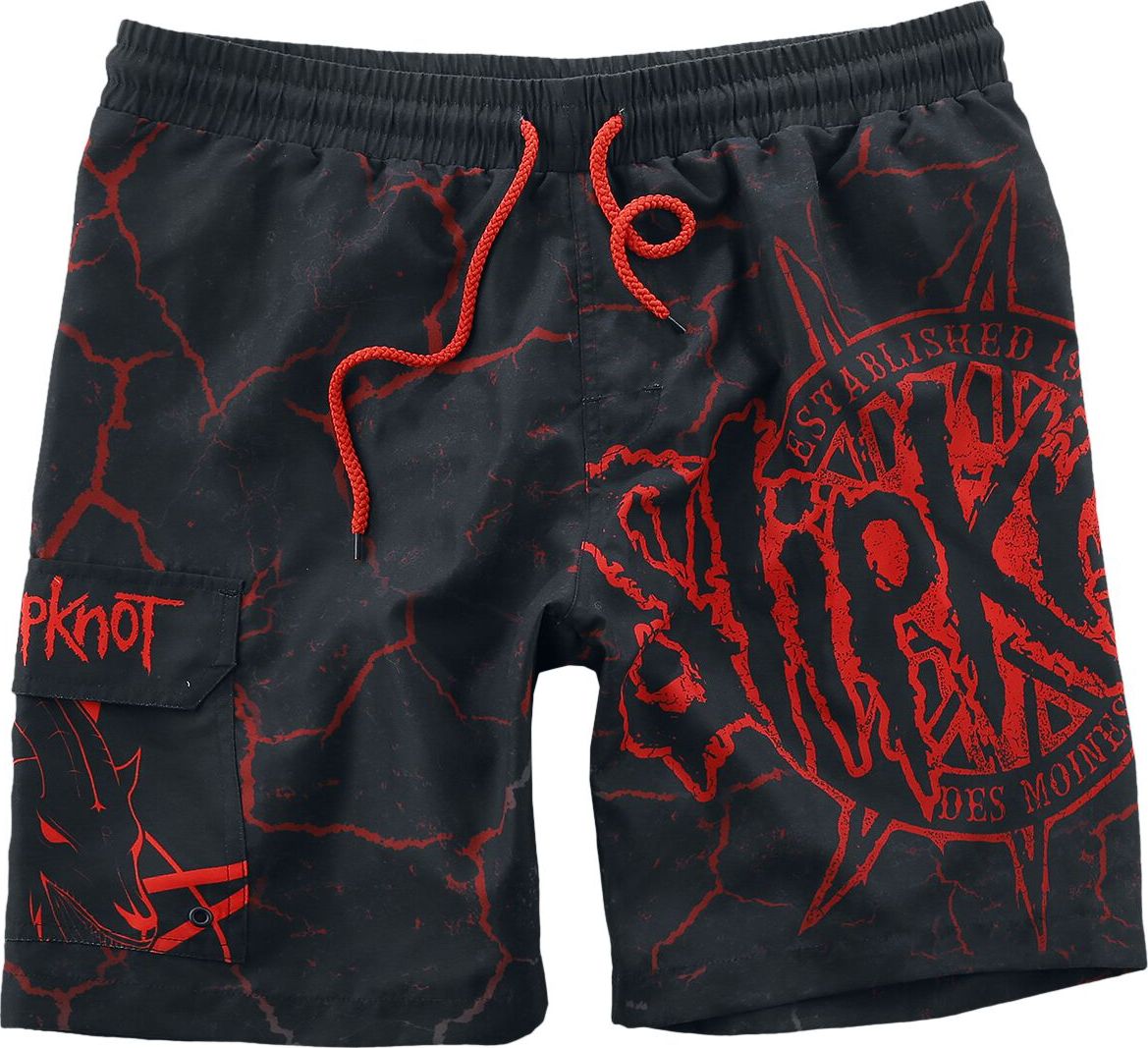 Slipknot EMP Signature Collection Pánské plavky cerná/cervená - RockTime.cz