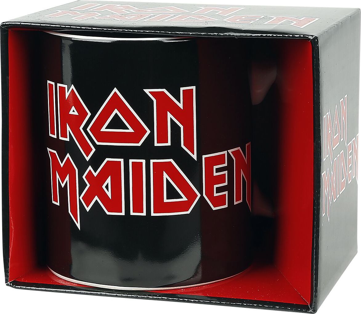 Iron Maiden Iron Maiden Logo Hrnek cerná/cervená/bílá - RockTime.cz