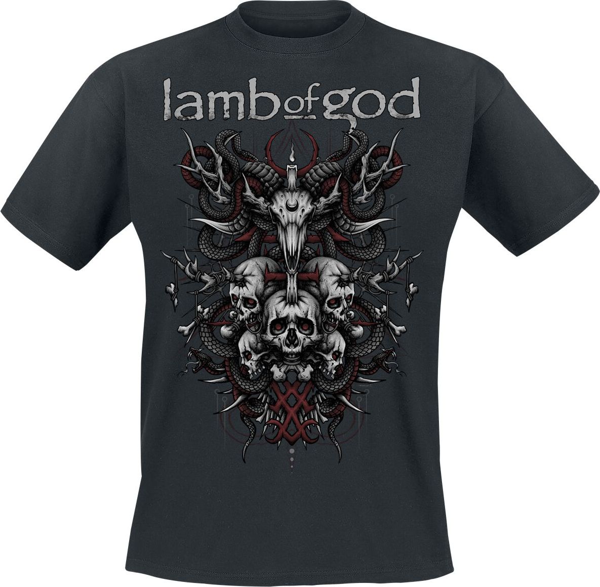 Lamb Of God Antler Crest Tričko černá - RockTime.cz