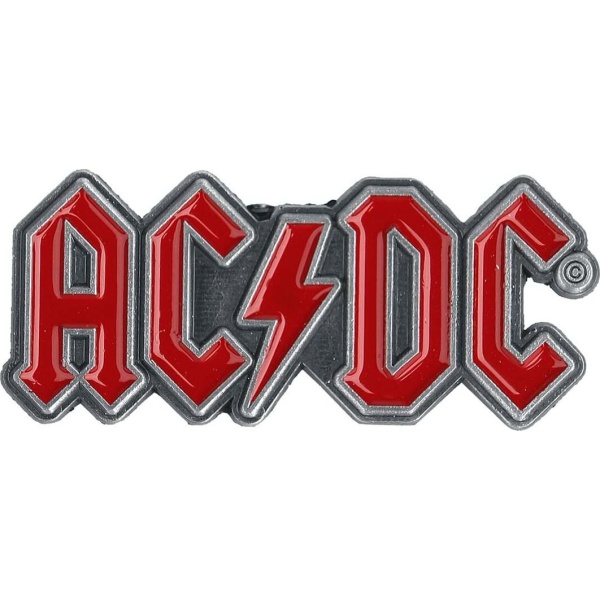 AC/DC Red Logo Odznak červená - RockTime.cz