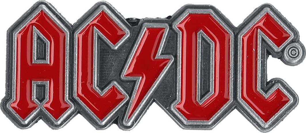 AC/DC Red Logo Odznak červená - RockTime.cz