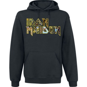 Iron Maiden Eddies Logo Mikina s kapucí černá - RockTime.cz