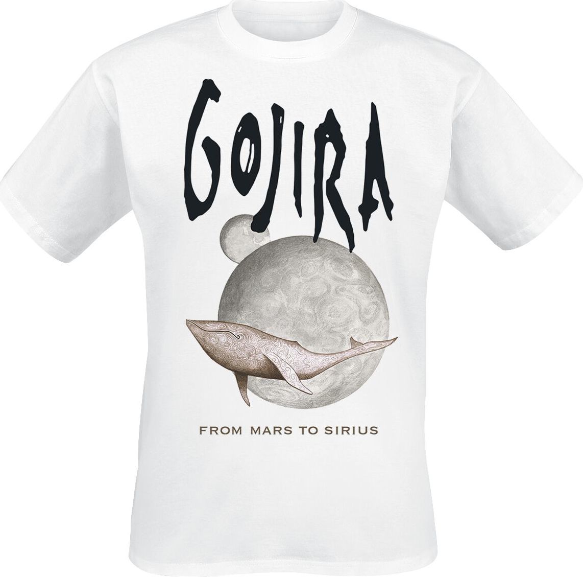 Gojira Whale From Mars Tričko bílá - RockTime.cz