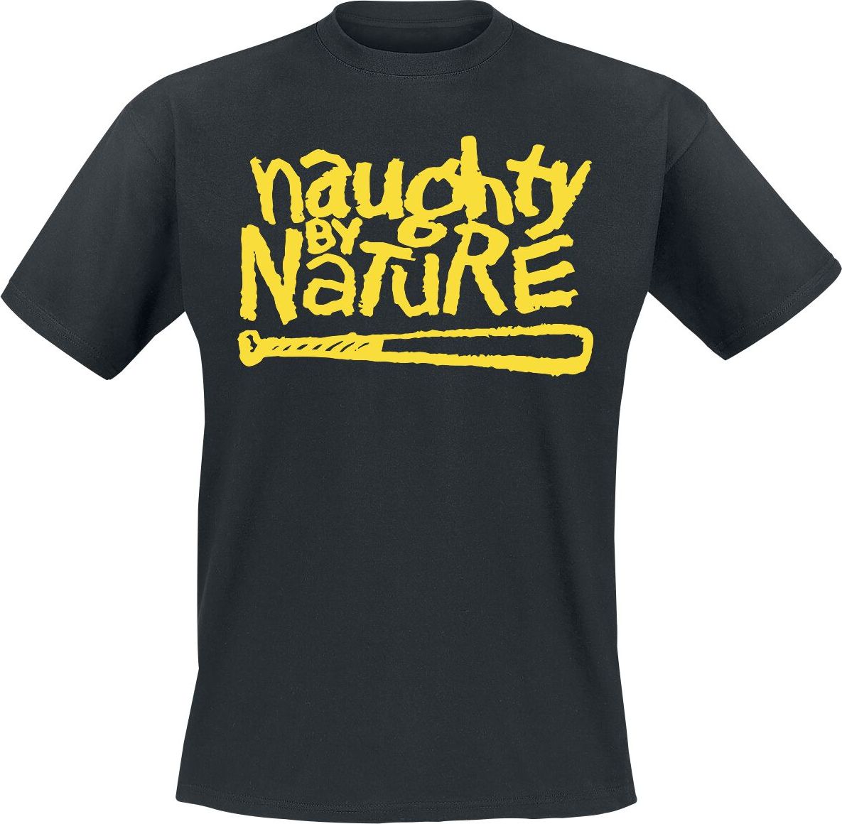 Naughty by Nature Yellow Classic Tričko černá - RockTime.cz