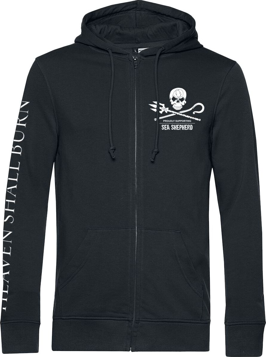 Heaven Shall Burn Sea Shepherd Cooperation - For The Oceans Mikina s kapucí na zip černá - RockTime.cz