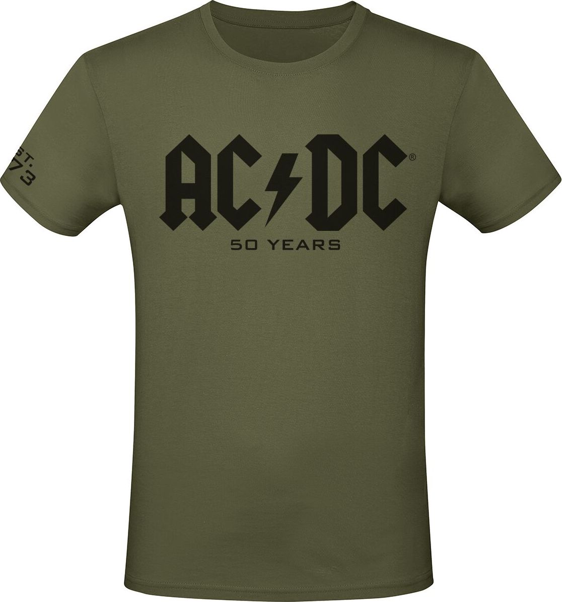 AC/DC 50 Years Logo Tričko olivová - RockTime.cz