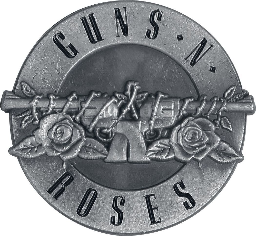 Guns N' Roses Bullet Logo Odznak šedá - RockTime.cz