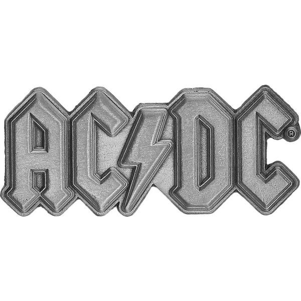 AC/DC Metal Logo Odznak šedá - RockTime.cz