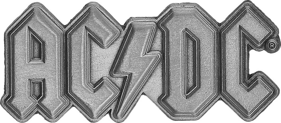 AC/DC Metal Logo Odznak šedá - RockTime.cz