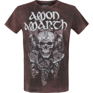 Amon Amarth Carved Skull Tričko hnědá - RockTime.cz