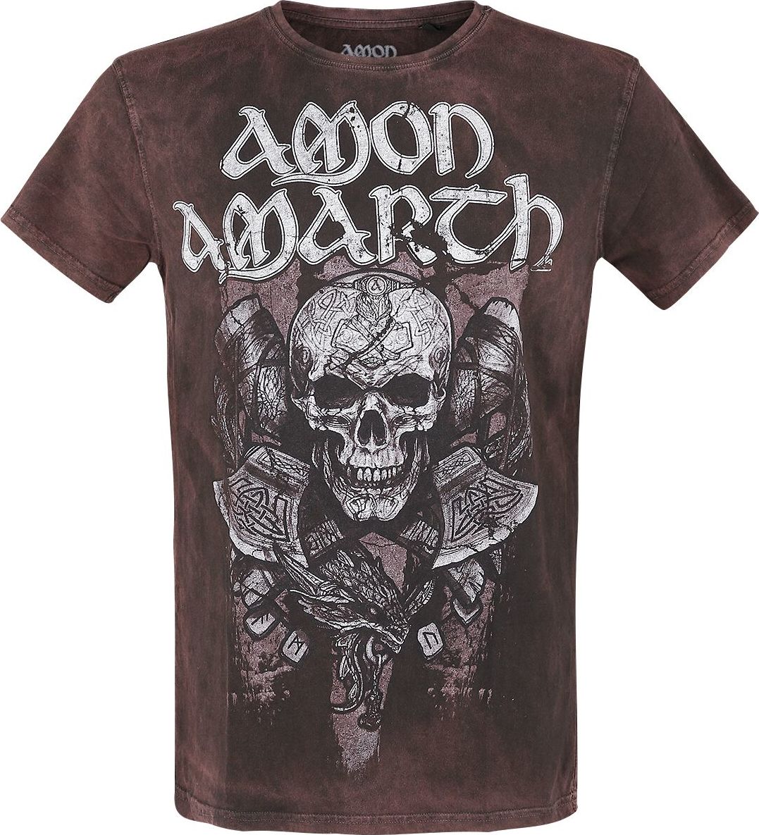 Amon Amarth Carved Skull Tričko hnědá - RockTime.cz