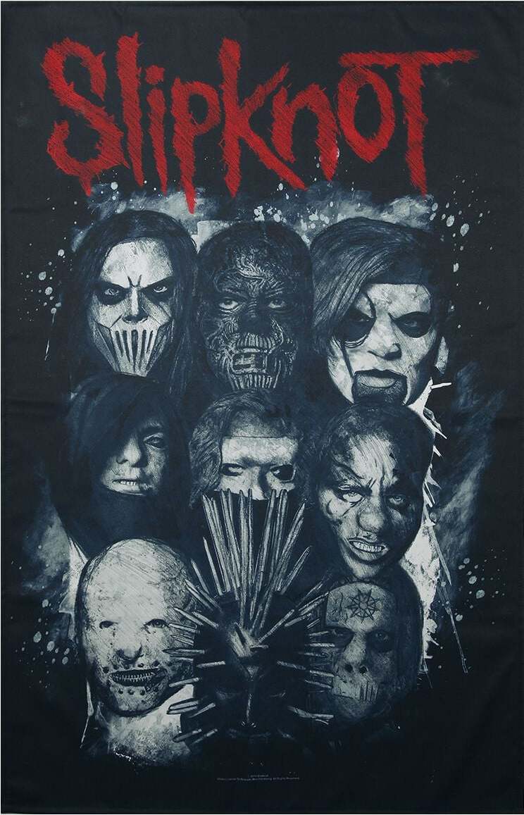 Slipknot Masks Textilní plakát vícebarevný - RockTime.cz