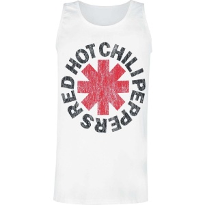 Red Hot Chili Peppers Distressed Logo Tank top bílá - RockTime.cz