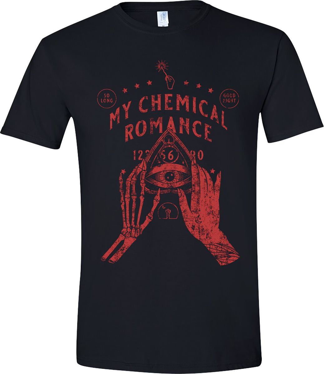 My Chemical Romance Skeleton Planchette (Red Print) Tričko černá - RockTime.cz