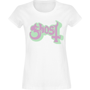 Ghost Bubble Logo Dámské tričko bílá - RockTime.cz