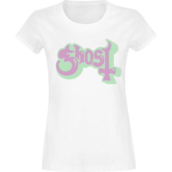 Ghost Bubble Logo Dámské tričko bílá - RockTime.cz