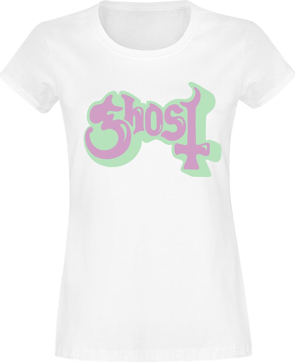 Ghost Bubble Logo Dámské tričko bílá - RockTime.cz