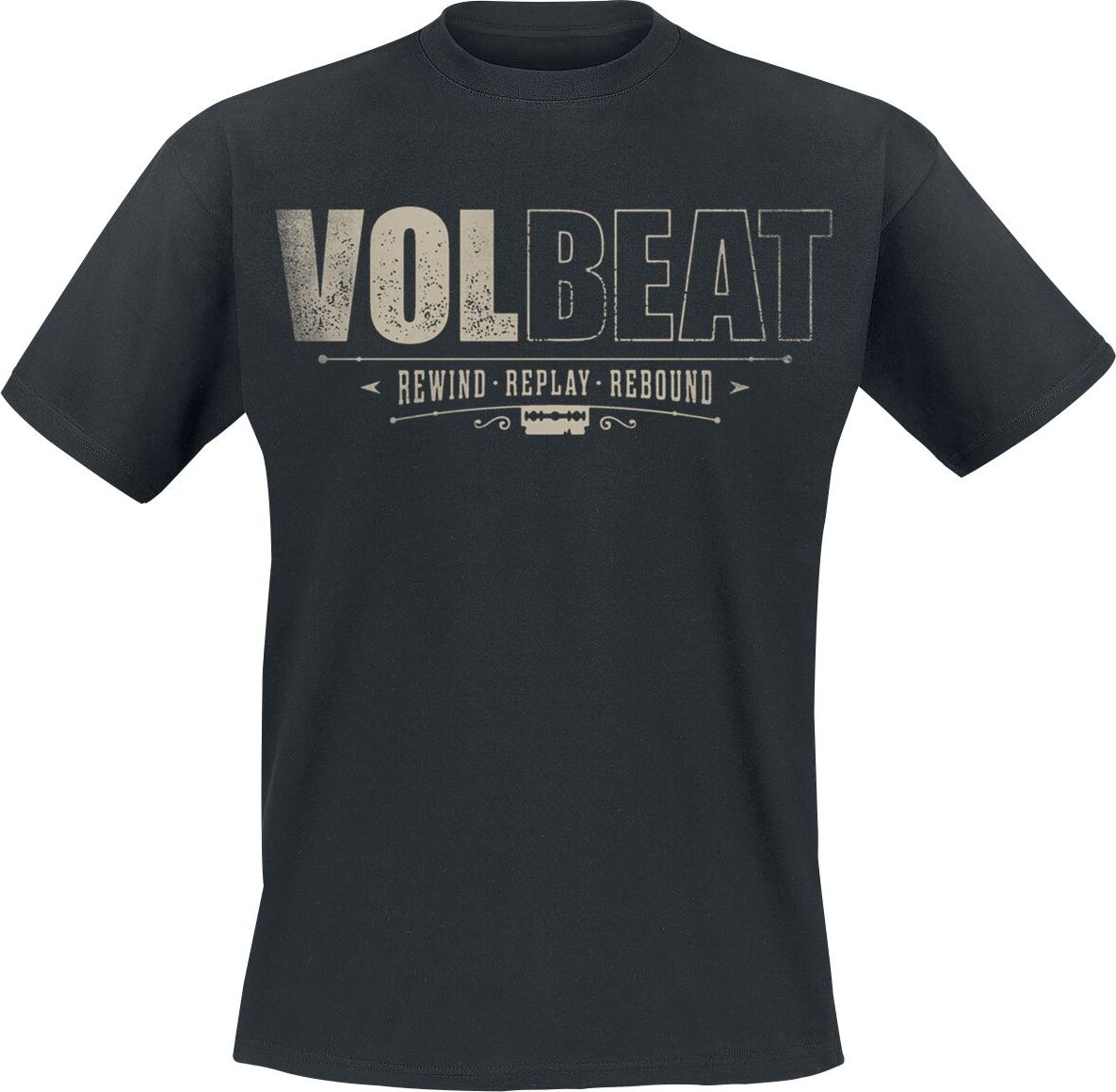 Volbeat Distressed Logo Tričko černá - RockTime.cz