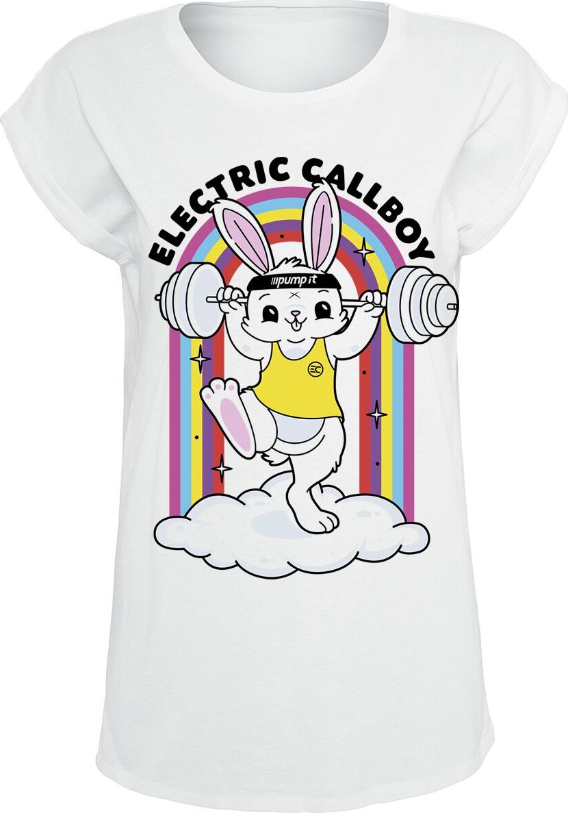 Electric Callboy Pump It Bunny Dámské tričko bílá - RockTime.cz