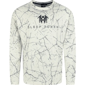 Sleep Token EMP Signature Collection - Oversize Tričko s dlouhým rukávem šedobílá - RockTime.cz