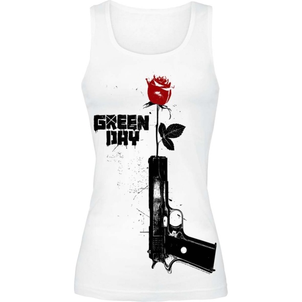 Green Day Progression Dámský top bílá - RockTime.cz
