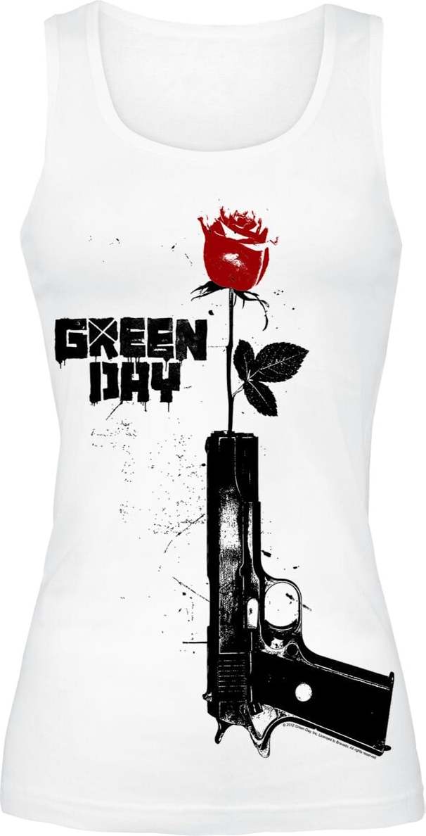Green Day Progression Dámský top bílá - RockTime.cz