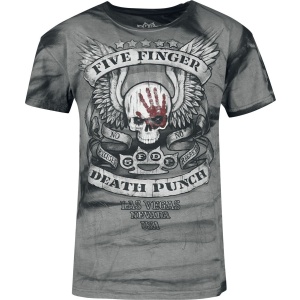 Five Finger Death Punch Logo Tričko šedá - RockTime.cz