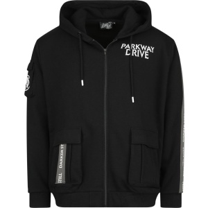 Parkway Drive EMP Signature Collection Mikina s kapucí na zip cerná/tmave zelená - RockTime.cz