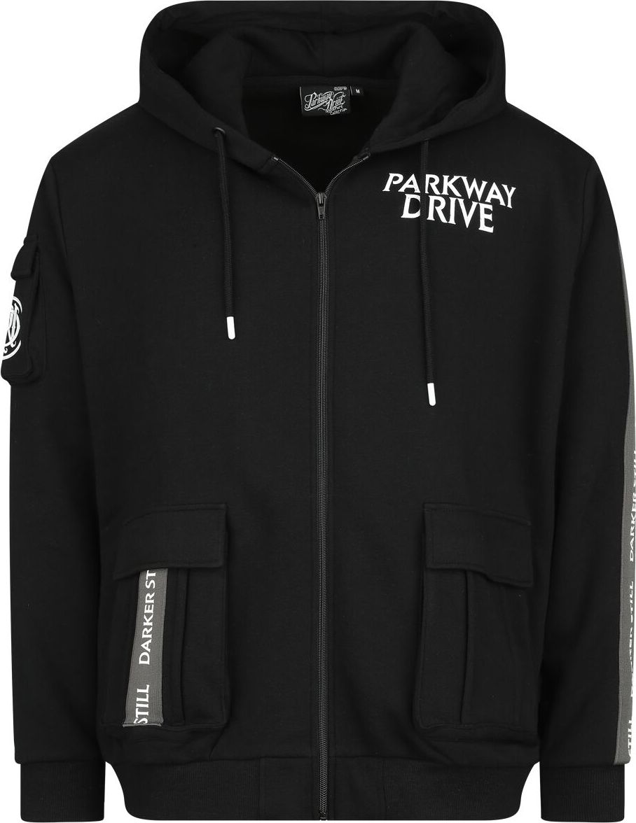 Parkway Drive EMP Signature Collection Mikina s kapucí na zip cerná/tmave zelená - RockTime.cz