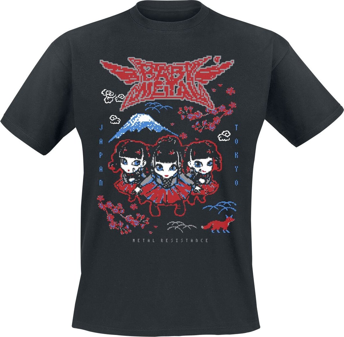 Babymetal Pixel Tokyo Tričko černá - RockTime.cz