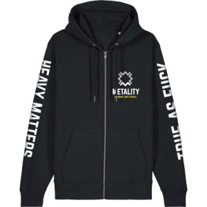 Metality Metality Zipper Mikina s kapucí na zip černá - RockTime.cz