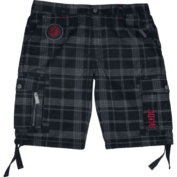 AC/DC EMP Siganture Collection Cargo kraťasy cerná/šedá - RockTime.cz