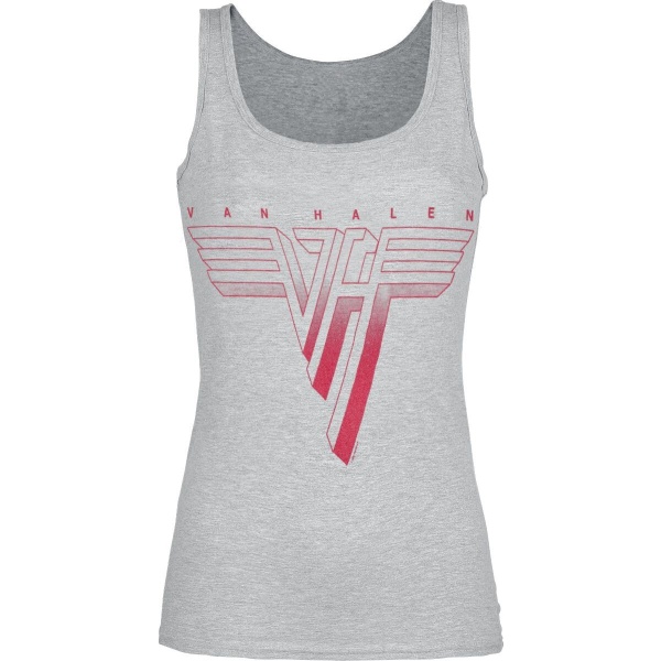 Van Halen Red Logo Dámský top šedý vres - RockTime.cz