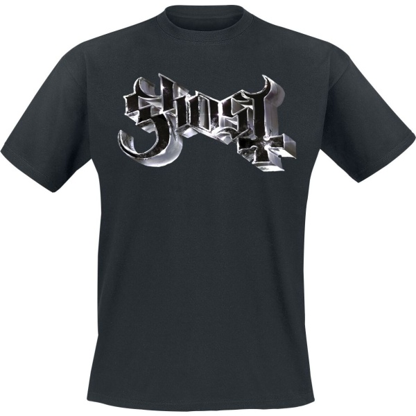 Ghost Oxidized Silver Logo Tričko černá - RockTime.cz