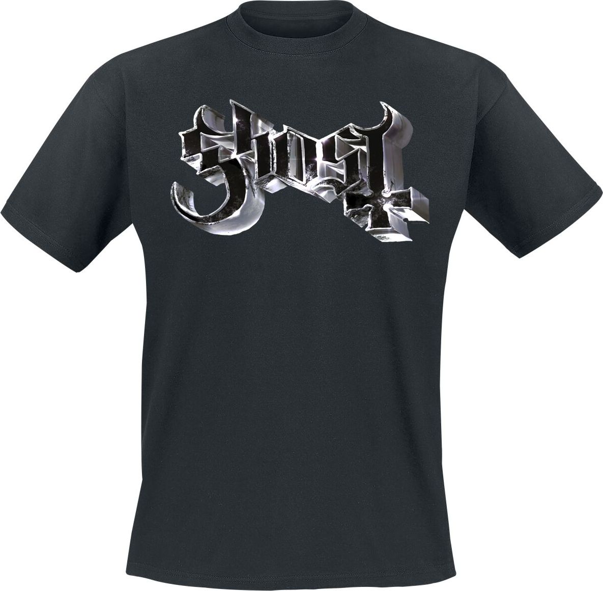 Ghost Oxidized Silver Logo Tričko černá - RockTime.cz