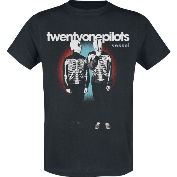 Twenty One Pilots Skeleton Duo Tričko černá - RockTime.cz