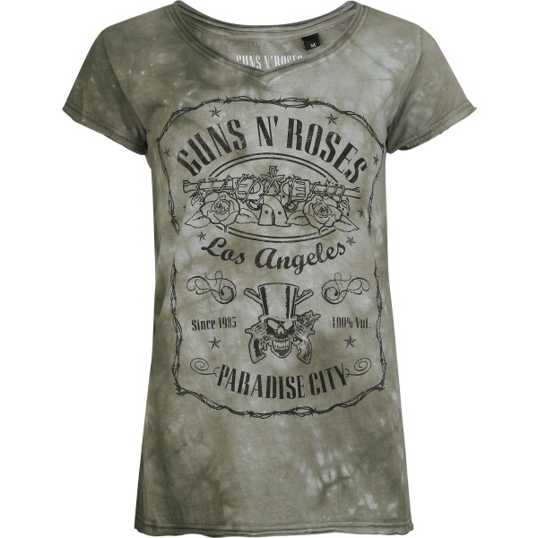 Guns N' Roses Paradise City Dámské tričko khaki - RockTime.cz