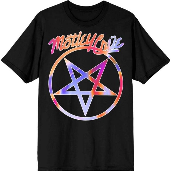 Mötley Crüe Gradient Logo Tričko černá - RockTime.cz
