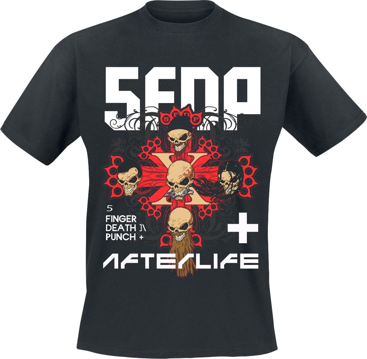 Five Finger Death Punch Retro Afterlife Tričko černá - RockTime.cz