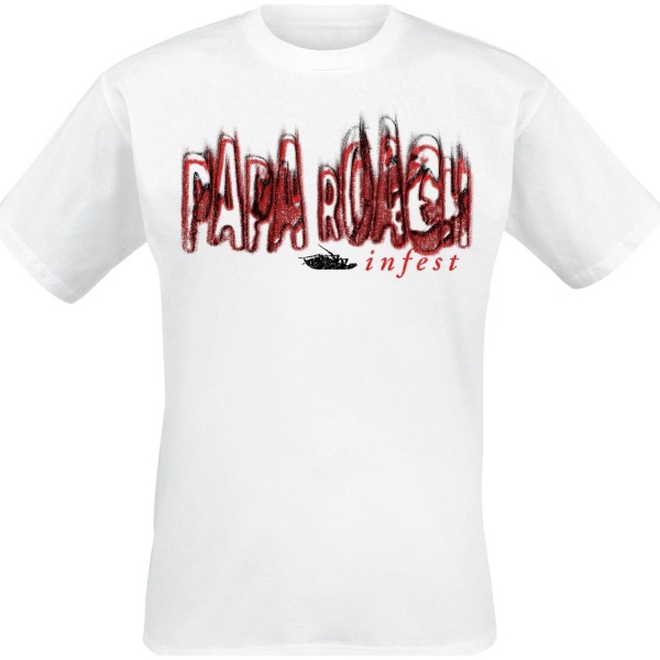 Papa Roach Logo Blur Tričko bílá - RockTime.cz