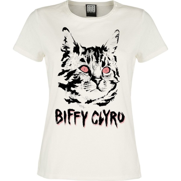 Biffy Clyro Amplified Collection - Black Cat Dámské tričko šedobílá - RockTime.cz