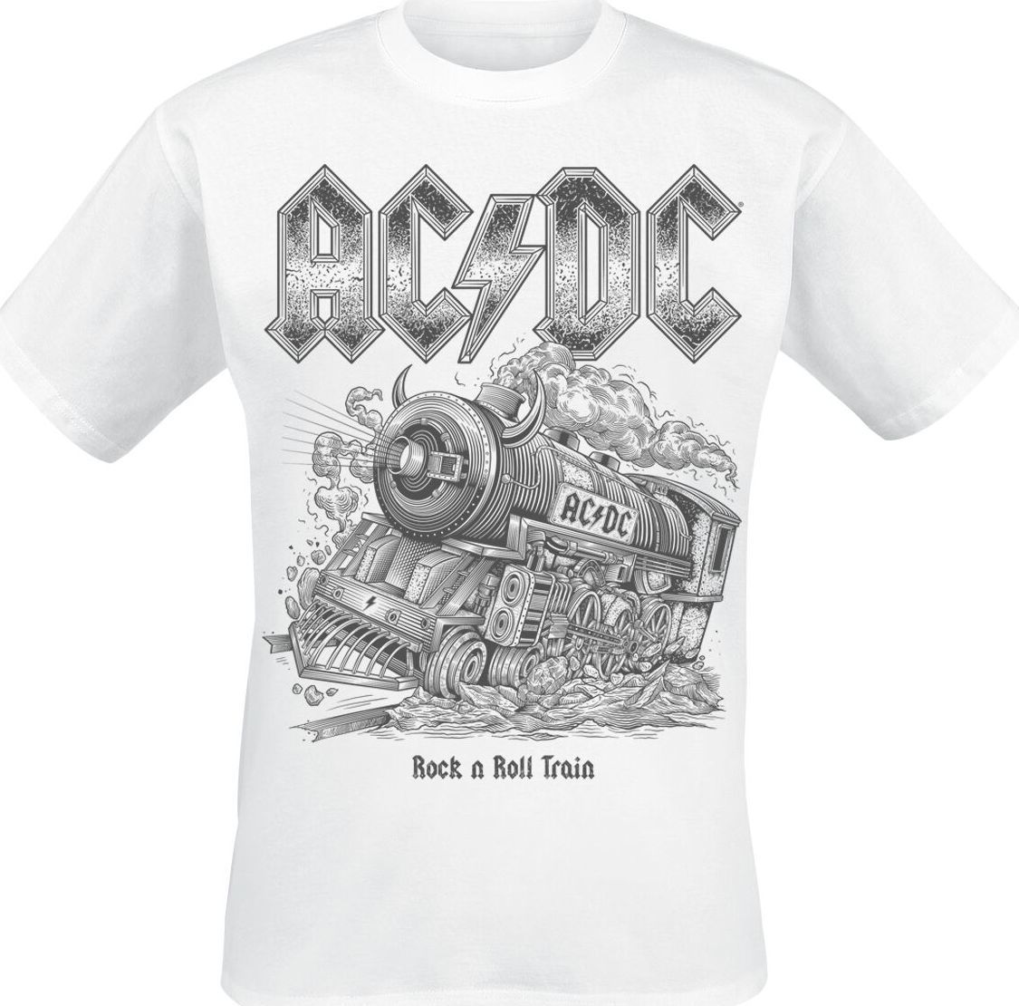 AC/DC RNR Train Tričko bílá - RockTime.cz