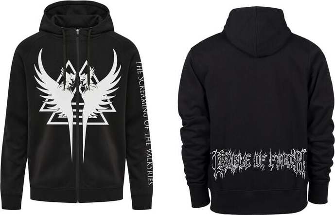 Cradle Of Filth Valkyrie Mikina s kapucí na zip černá - RockTime.cz