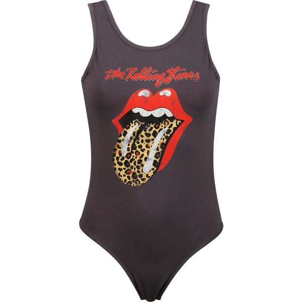 The Rolling Stones Amplified Collection - Leopard Tongue body charcoal - RockTime.cz