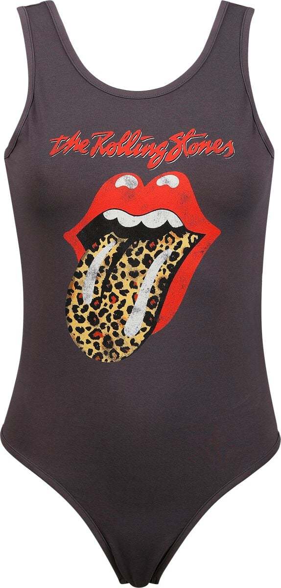 The Rolling Stones Amplified Collection - Leopard Tongue body charcoal - RockTime.cz