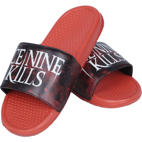 Ice Nine Kills EMP Signature Collection Žabky - plážová obuv cervená/cerná - RockTime.cz