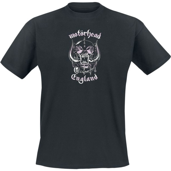 Motörhead England Pink Wash Tričko černá - RockTime.cz
