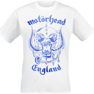 Motörhead England Blue Texture Tričko bílá - RockTime.cz
