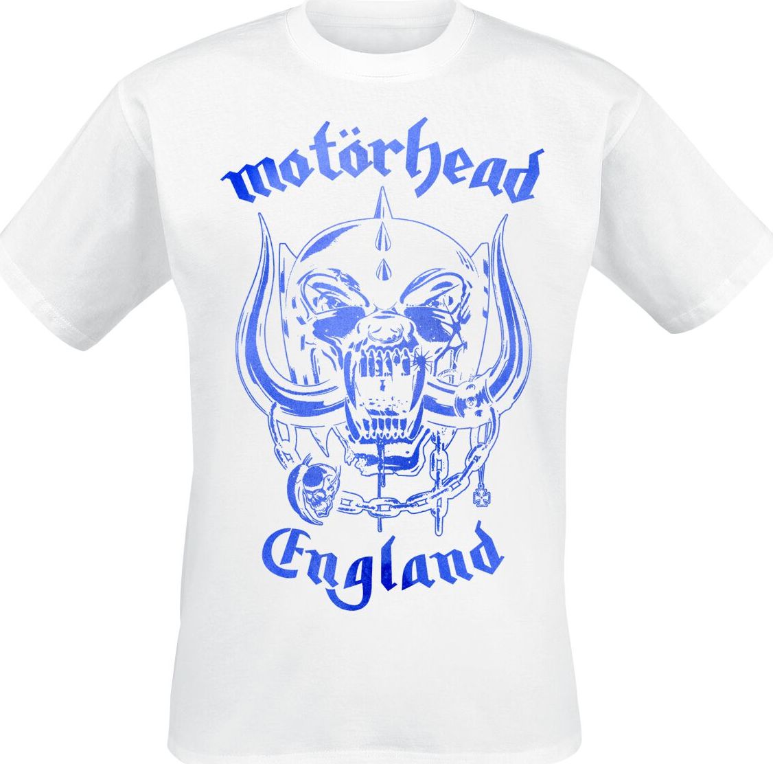 Motörhead England Blue Texture Tričko bílá - RockTime.cz