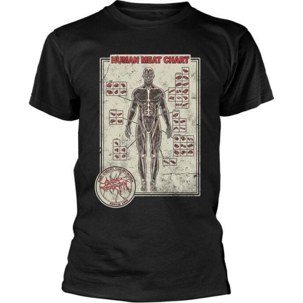 Cattle Decapitation Human Meat Chart Tričko černá - RockTime.cz